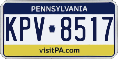 PA license plate KPV8517