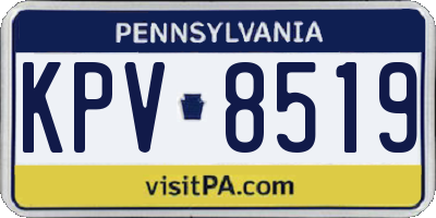 PA license plate KPV8519