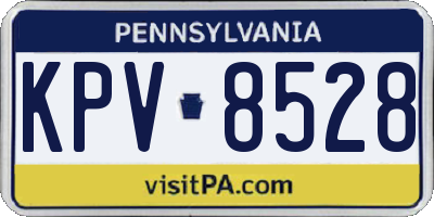 PA license plate KPV8528