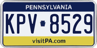 PA license plate KPV8529