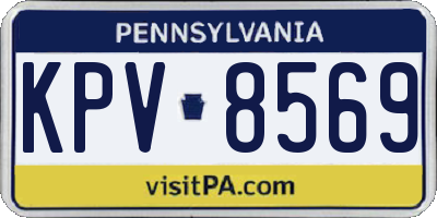 PA license plate KPV8569