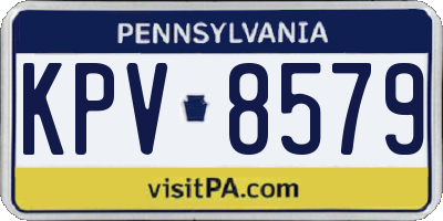 PA license plate KPV8579