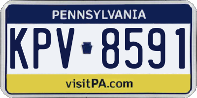 PA license plate KPV8591