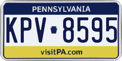 PA license plate KPV8595