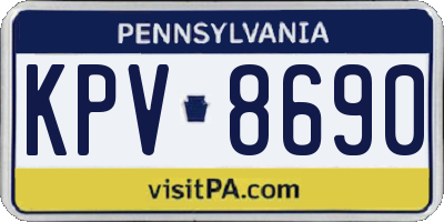 PA license plate KPV8690