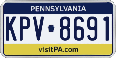 PA license plate KPV8691