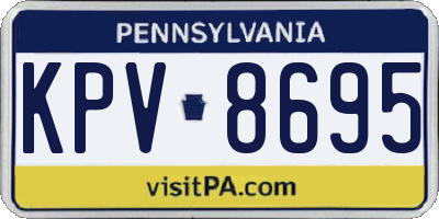 PA license plate KPV8695