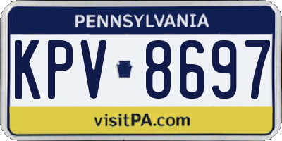 PA license plate KPV8697