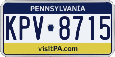 PA license plate KPV8715