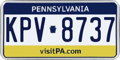 PA license plate KPV8737