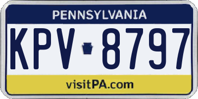 PA license plate KPV8797