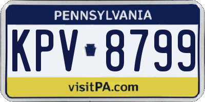 PA license plate KPV8799