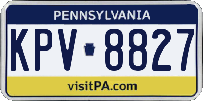 PA license plate KPV8827