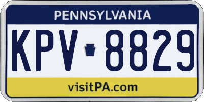 PA license plate KPV8829