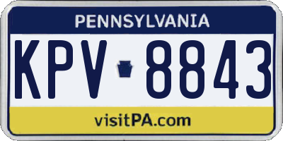 PA license plate KPV8843