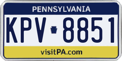 PA license plate KPV8851