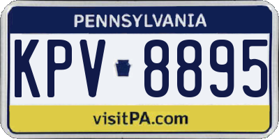 PA license plate KPV8895