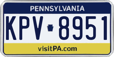 PA license plate KPV8951