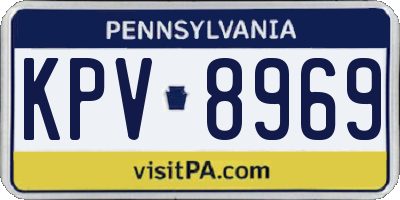 PA license plate KPV8969