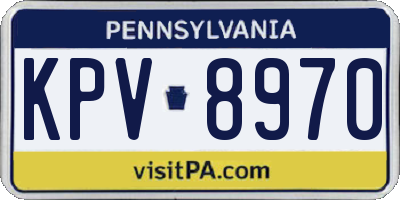 PA license plate KPV8970