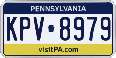 PA license plate KPV8979