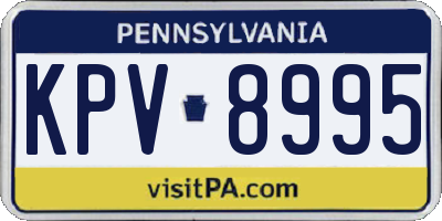 PA license plate KPV8995