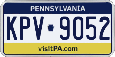 PA license plate KPV9052