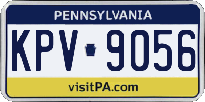 PA license plate KPV9056