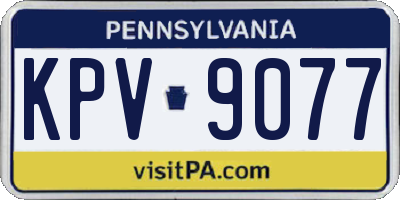 PA license plate KPV9077