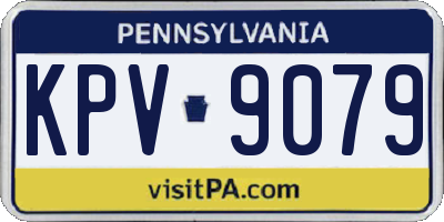 PA license plate KPV9079
