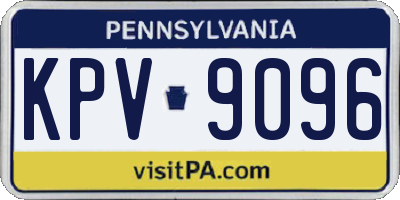 PA license plate KPV9096