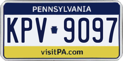 PA license plate KPV9097