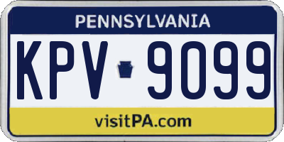 PA license plate KPV9099