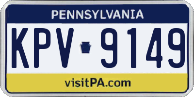 PA license plate KPV9149