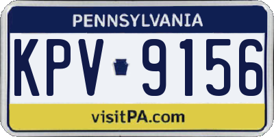 PA license plate KPV9156