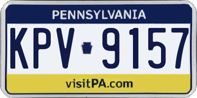 PA license plate KPV9157
