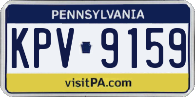 PA license plate KPV9159