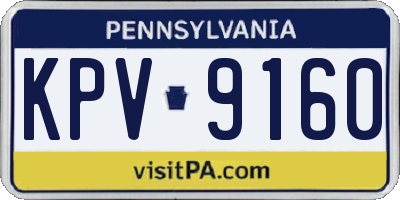 PA license plate KPV9160