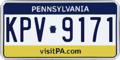 PA license plate KPV9171