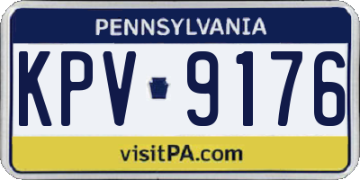 PA license plate KPV9176