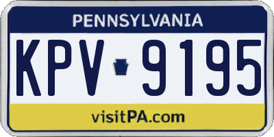 PA license plate KPV9195