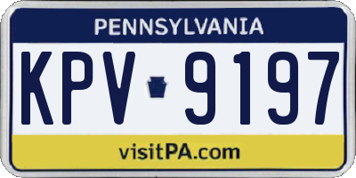 PA license plate KPV9197