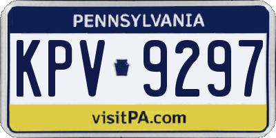PA license plate KPV9297