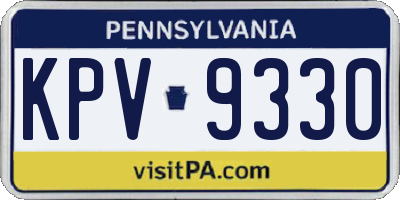 PA license plate KPV9330