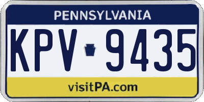 PA license plate KPV9435