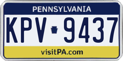 PA license plate KPV9437