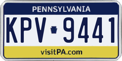 PA license plate KPV9441