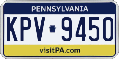 PA license plate KPV9450