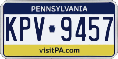 PA license plate KPV9457
