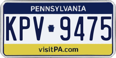 PA license plate KPV9475